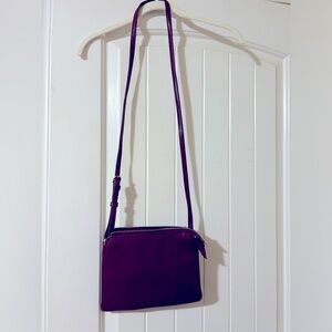 Burgundy crossbody, ava and viv, faux leather